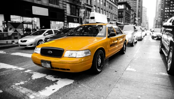 New York-i sárga cab — Stock Fotó