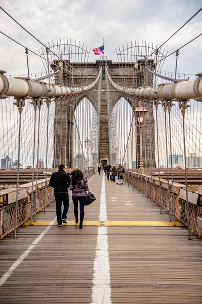 Brooklin bridge kablo — Stok fotoğraf