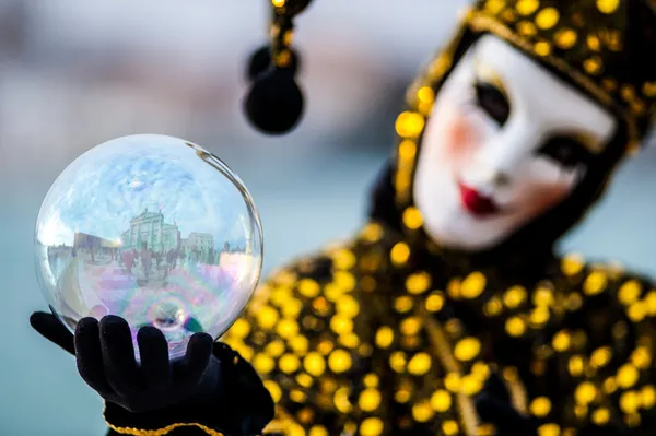 Mask at venice carnival — Stock Photo, Image