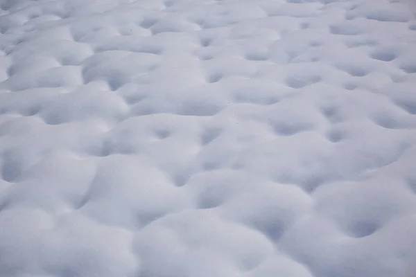 Pillowy Snow Field Texture Winter Scene — Stock Photo, Image