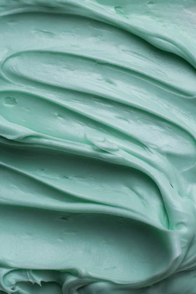 Mint Green Icing Frosting Close Texture — Stock Photo, Image