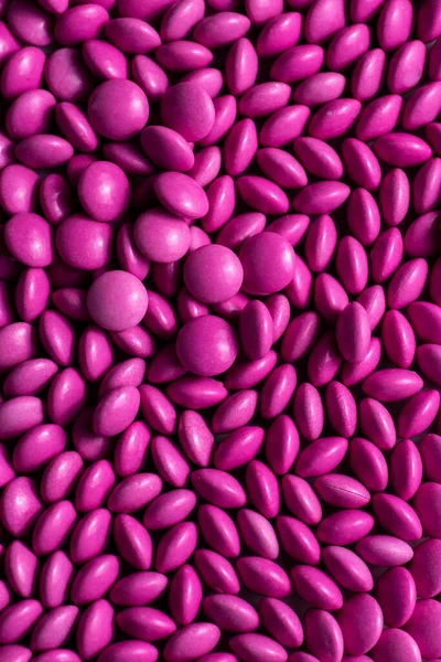 Ροζ Καραμέλα Επικάλυψη Κουμπί Σοκολάτας Πασπαλίσει Υφή Smarties Ψεκάζει — Φωτογραφία Αρχείου