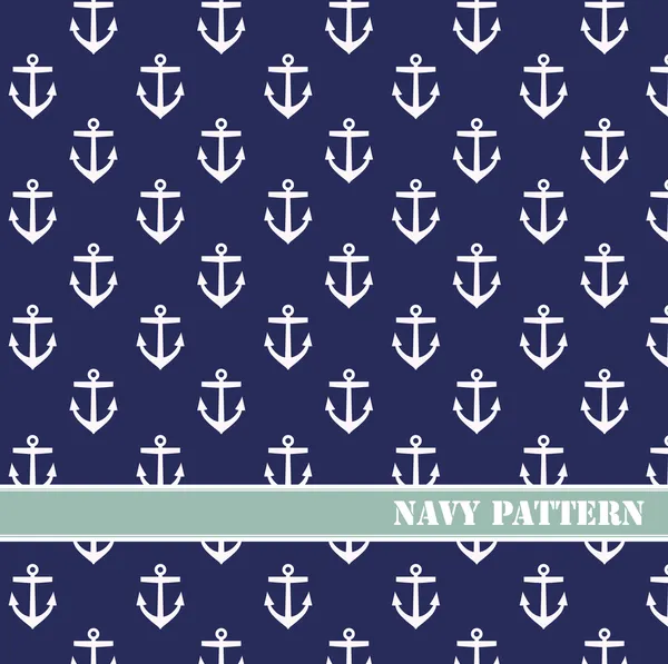 NAVY PATTERN DE ÂNCORES —  Vetores de Stock