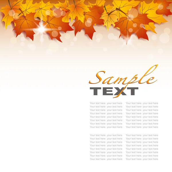 Hojas de otoño con espacio para texto — Archivo Imágenes Vectoriales