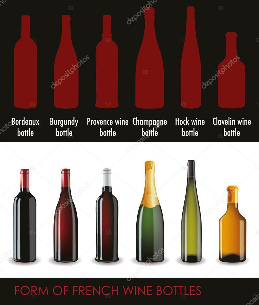 French Wine Bottles