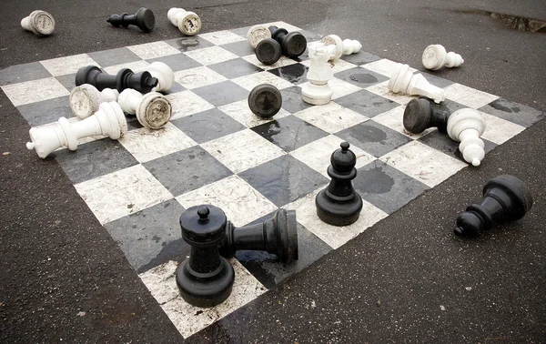 Chess Board on the street — Stock Photo, Image