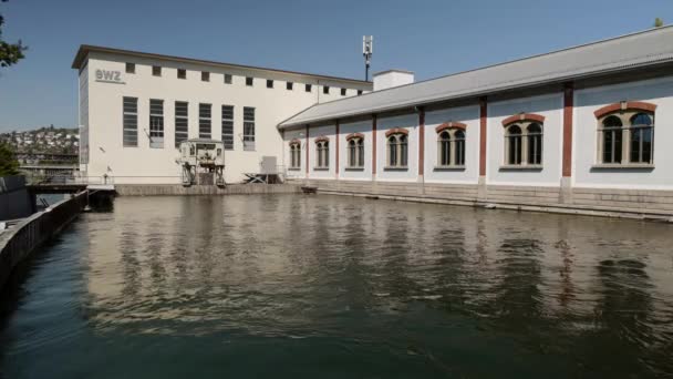 Zurich Suisse Septembre 2021 Elektrizittswerk Zrich Fin Été Avec Bassin — Video