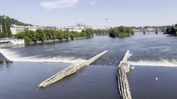 Prague Czech Republic European Union Relaxing Stock Video Footage — Vídeo de stock
