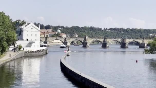 Prague Czech Republic European Union Relaxing Stock Video Footage — Stockvideo