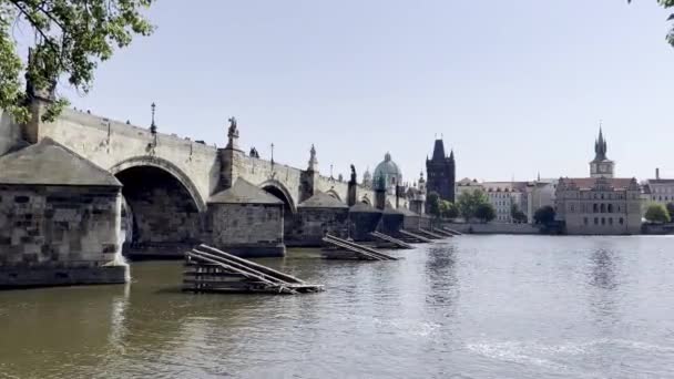 Prague Czech Republic European Union Relaxing Stock Video Footage — Vídeo de stock