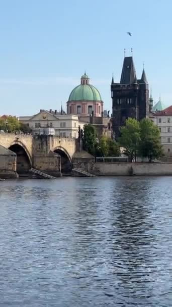 Prague Czech Republic European Union Vertical Video Social Media Relaxing — Vídeo de Stock