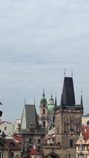 Prague Czech Republic European Union Vertical Video Social Media Relaxing — Vídeos de Stock