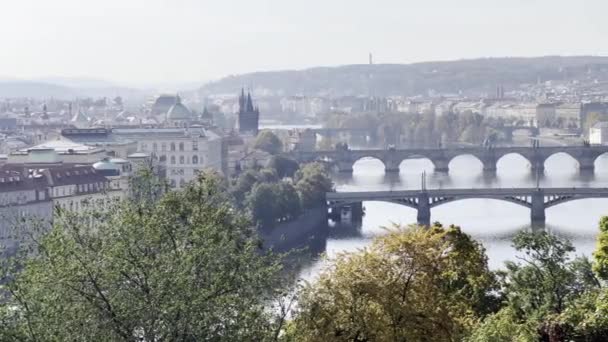 Prague Czech Republic European Union Relaxing Stock Video Footage — Stok Video