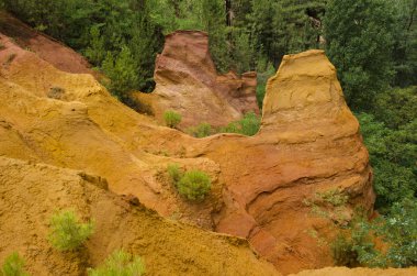 Kırmızı Köyü, rousillon, Güney Fransa, Avrupa bölgesinde kumtaşı