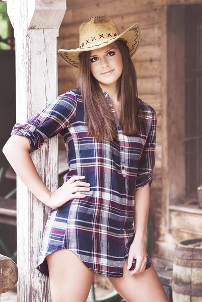 Western girl — Stock Photo, Image