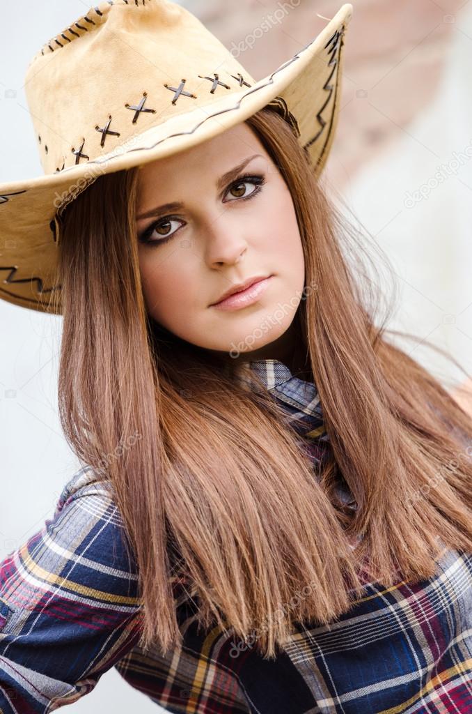 Girl with western hat