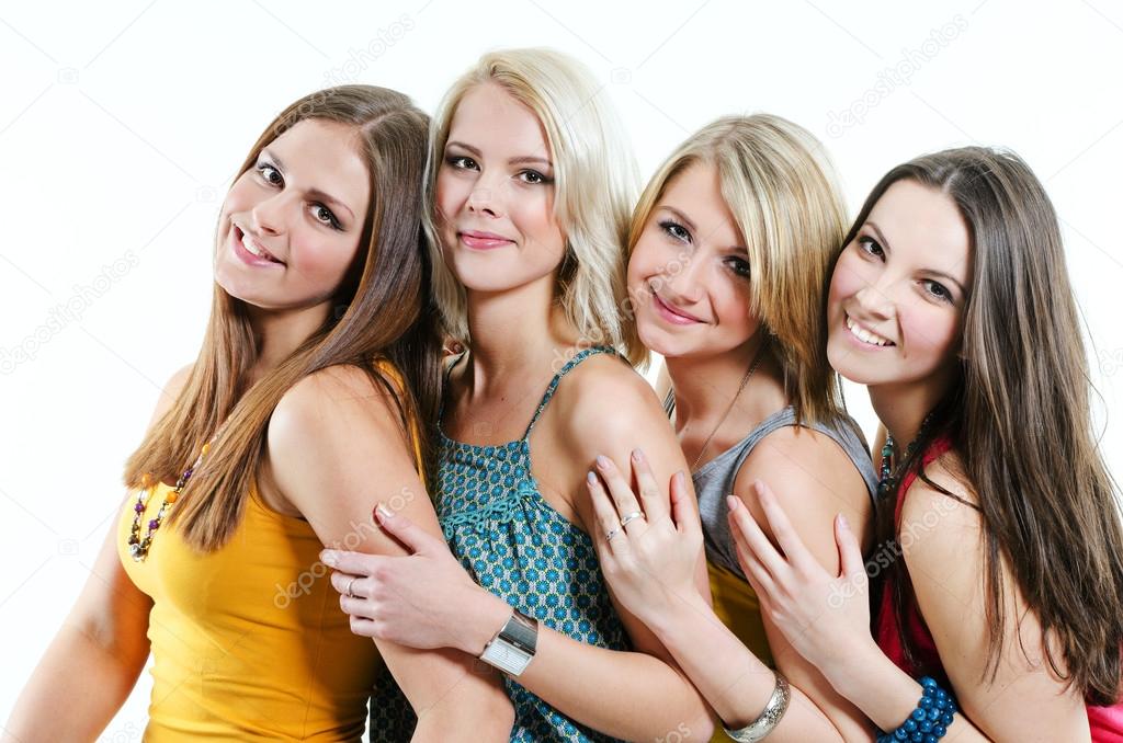 Four beautiful young girls