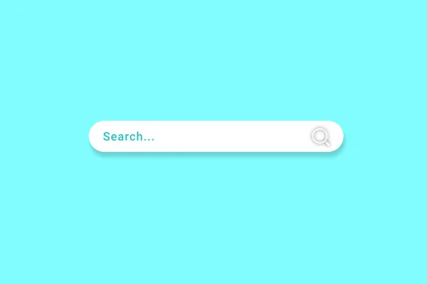 Vyhledávací Panel Designový Prvek Modrém Pozadí Hledat Koncept Informací Síti — Stock fotografie
