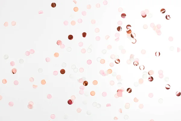 Bonne Année Composition Noël Confettis Rose Doré Sur Fond Table — Photo