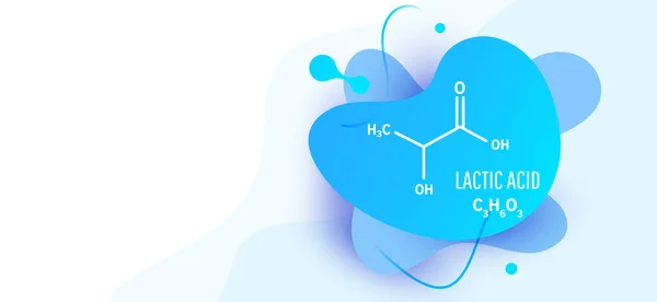 Lactic Acid Molecular Structure Lactic Acid Skeletal Chemical Formula Vector — Stock Vector