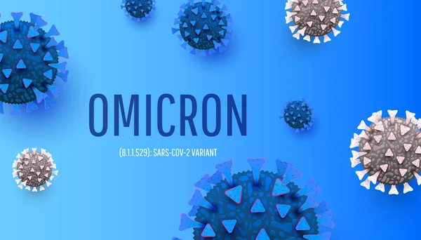 Nowy Coronavirus Lub Sars Cov Wariant Omicron 529 Infekcja Medyczna — Wektor stockowy