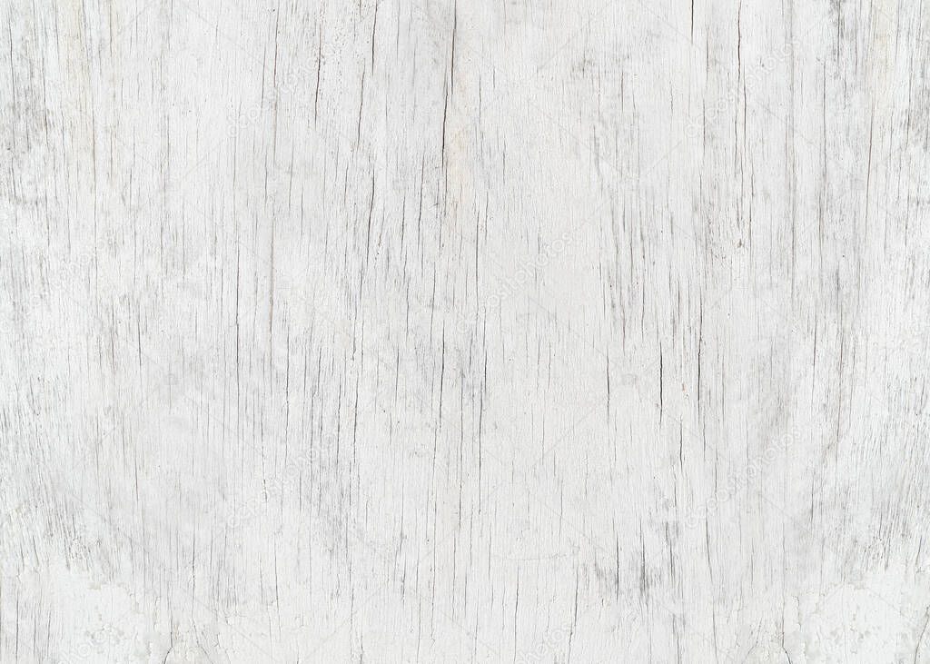 White gray wood color texture horizontal for background. Surface light clean of table top view. Natural patterns for design art work and interior or exterior. Grunge old white wood board wall pattern