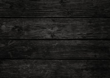 Arka plan için siyah ahşap desen yatay. Yüzey ışığı masa üstü görüntüsünden temizlendi. Sanat eserleri ve iç veya dış tasarım için doğal desenler. Grunge eski beyaz tahta tahta duvar deseni