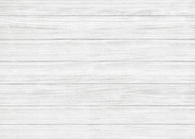 Arka plan için beyaz gri ahşap renk dokusu yatay. Yüzey ışığı masa üstü görüntüsünden temizlendi. Sanat eserleri ve iç veya dış tasarım için doğal desenler. Grunge eski beyaz tahta tahta duvar deseni