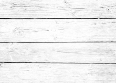 Beyaz gri ahşap renk dokusu arka plan için yatay. Yüzey ışığı masa üstü görüntüsünden temizlendi. Sanat eserleri ve iç veya dış tasarım için doğal desenler. Grunge eski beyaz tahta tahta duvar deseni