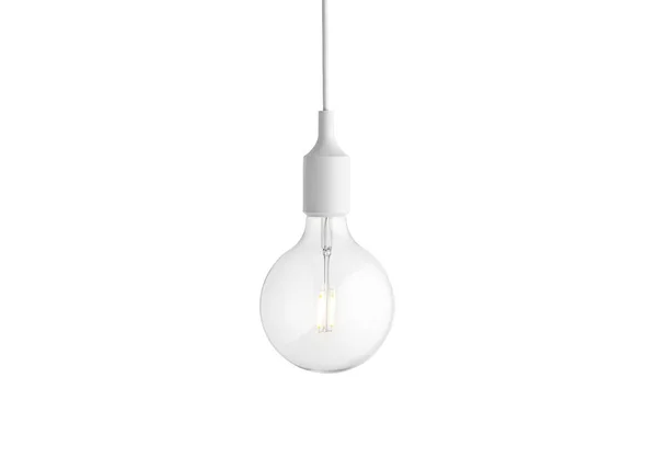 白い背景に孤立した電球ランプ。デザインを使用しやすいクリッピングパス機能を備えています。インフォグラフィクス、プレゼンテーションの背景。事業概念 — ストック写真