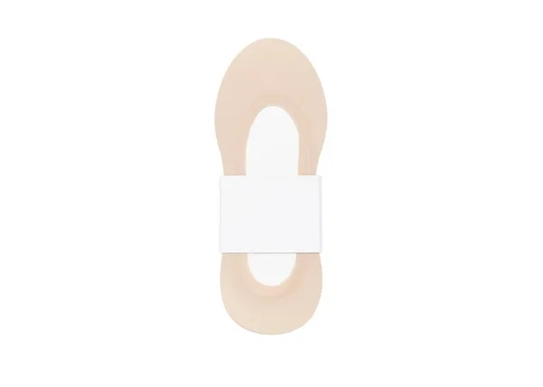 Állítsa be a bézs rövid zokni elszigetelt fehér háttér. Három pár zokni különböző színekben. Zokni a sport láthatatlan lábon, mint a mock up reklám, márka, design — Stock Fotó