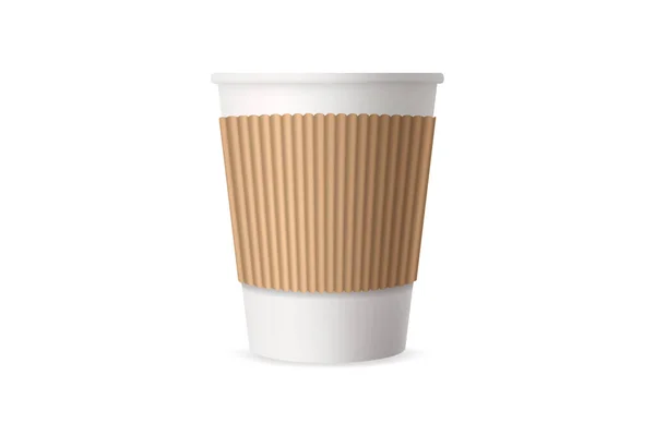 Plastic paper cup for coffee, tea, chocolate and other hot drinks. Craft party cup mockup. Disposable Cups set. Take out mugs front view and space for your design — Φωτογραφία Αρχείου