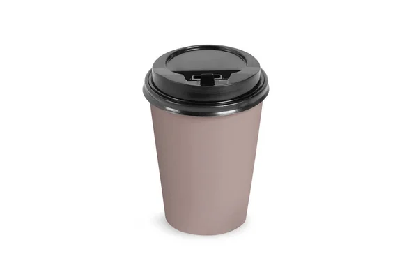 Papperskopp i plast för kaffe, te, choklad och andra varma drycker. Plast party cup mockup. Engångskoppar inställda. Ta fram muggar framifrån och plats för din design — Stockfoto