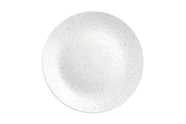 White plate isolated on white background. Ceramic empty round plate — Photo