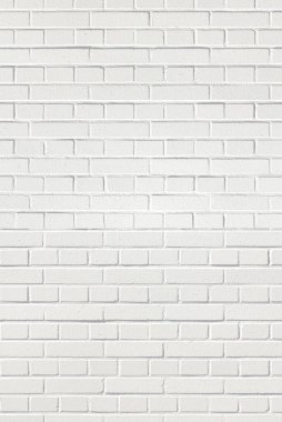 Beyaz tuğla duvar. Grunge eski tuğla oda duvar kâğıdı ve grafik web tasarımı için dokulu arka plan. Gri tuğla duvarın yüzeyi yatay. Desen ve arkaplan için çimento dokusu