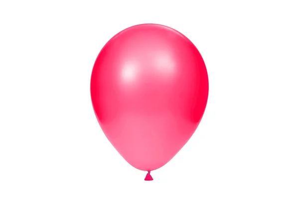 Balão rosa isolado sobre fundo branco. Modelo para cartão postal, banner, cartaz, web design. Decoração festiva para celebrações e aniversário. Foto de alta resolução — Fotografia de Stock