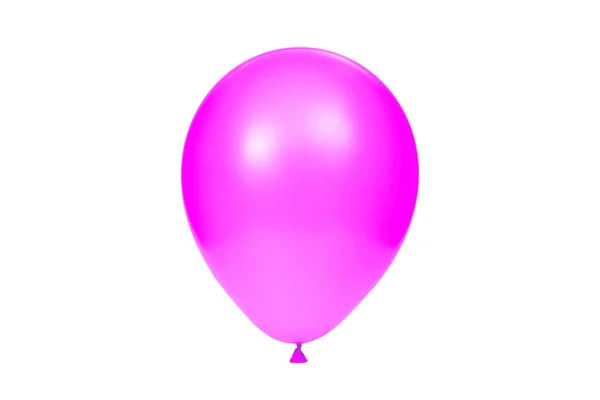 Rosa Ballon isoliert auf weißem Hintergrund. Vorlage für Postkarte, Banner, Poster, Webdesign. Festliche Dekoration für Feiern und Geburtstage. Foto in hoher Auflösung — Stockfoto