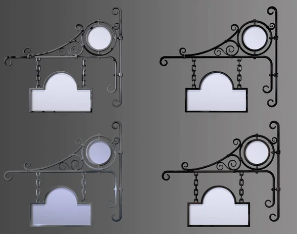 Fenerli Dört Klasik Metal Dükkanı İşareti.