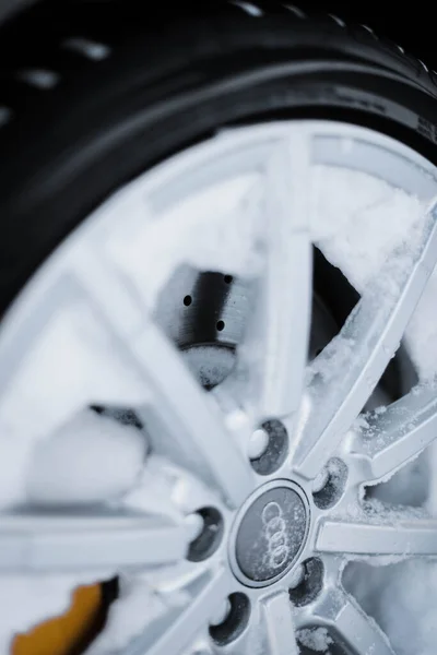 Audi Quattro Drift Snow — Stock Photo, Image