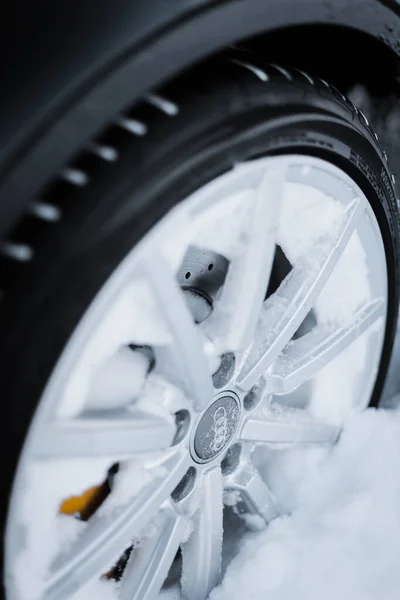 Audi Quattro Drift Snow — Stock Photo, Image