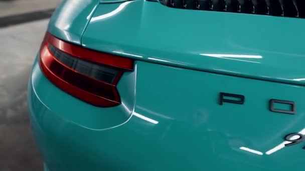 Kiev Ucrânia 2021 Porsche 911 Carrera Lavagem Carro Detalhada — Vídeo de Stock