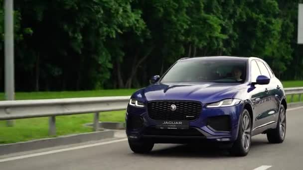 Κίεβο Ουκρανία 2021 Jaguar Pace — Αρχείο Βίντεο