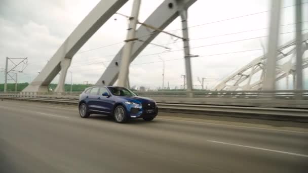 Kyiv Ukrayna 2021 Jaguar Pace — Stok video