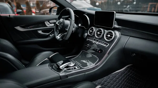 Kijev Ukrajna 2021 Mercedes Benz Amg C63S Carbon Interior — Stock Fotó