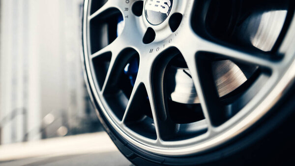 Kyiv, Ukraine - 20.12.2020: VW Caddy BBS