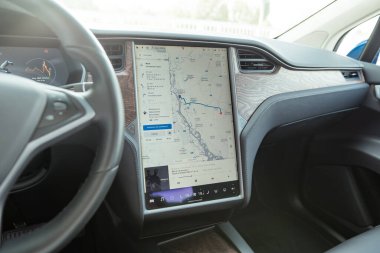 Kyiv, Ukraine - 20.12.2020: Tesla Model X