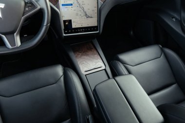 Kyiv, Ukraine - 20.12.2020: Tesla Model X