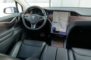 Kyiv, Ukraine - 20.12.2020: Tesla Model X