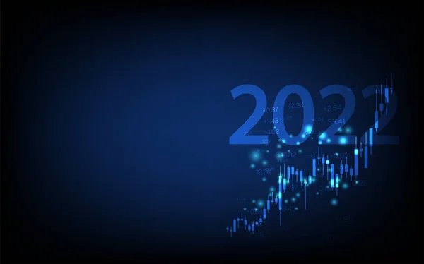 Geçmişi 2022 Sosyal Diyagramı Konsepti Ile Finansal Grafikler Fütürist Dijital — Stok Vektör