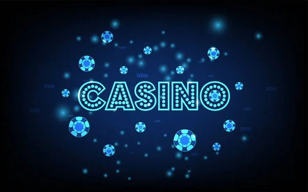 Casino Fundo Concept Casino Jogar Cartas Futurista Digital Inovação Fundo — Vetor de Stock